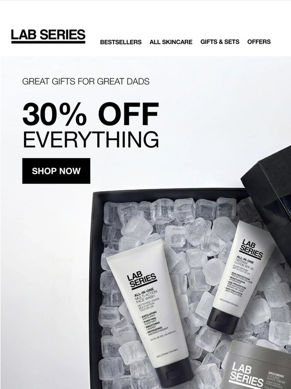 30% Off Absolutely Everything for Father's Day
