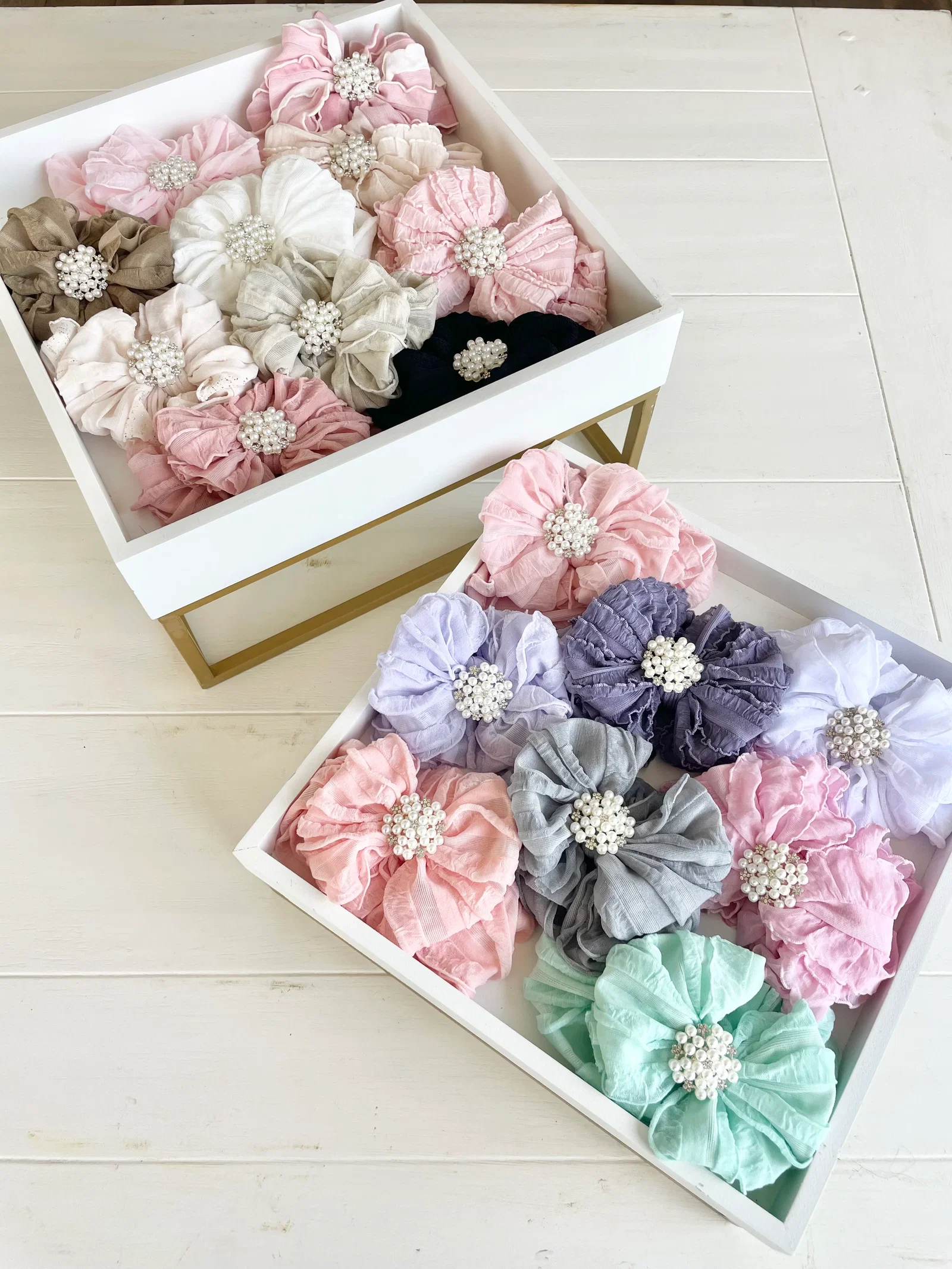 Pearl Ruffled Headband