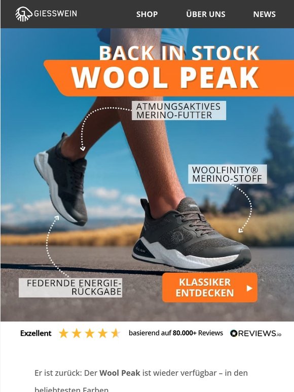 Endlich zurück: Der Wool Peak in deinen Lieblingsfarben 🏃