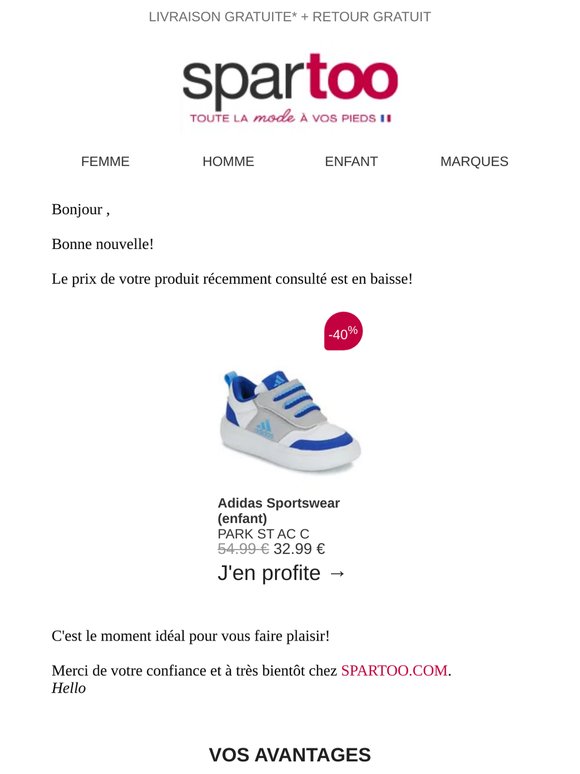 📉 Le prix de l'article que vous avez repéré est en baisse!