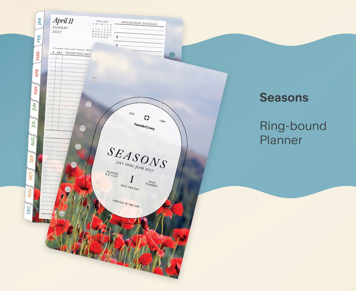 Seasons One Page Per Day Ring-bound Planner.