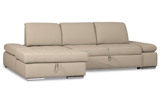 Eden Gray Micro Left Chaise Sleeper Sectional