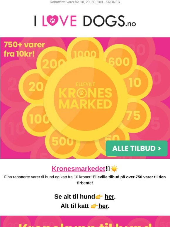 🩷🪙Kronesmarked for hund og katt