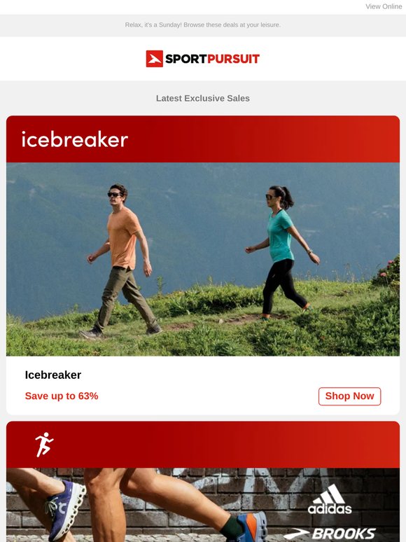 Shop Up to 67% Off: Icebreaker | Top Brand Running Shoes | Hiking Trousers From £18 | Aigle Wellies | Country Casuals