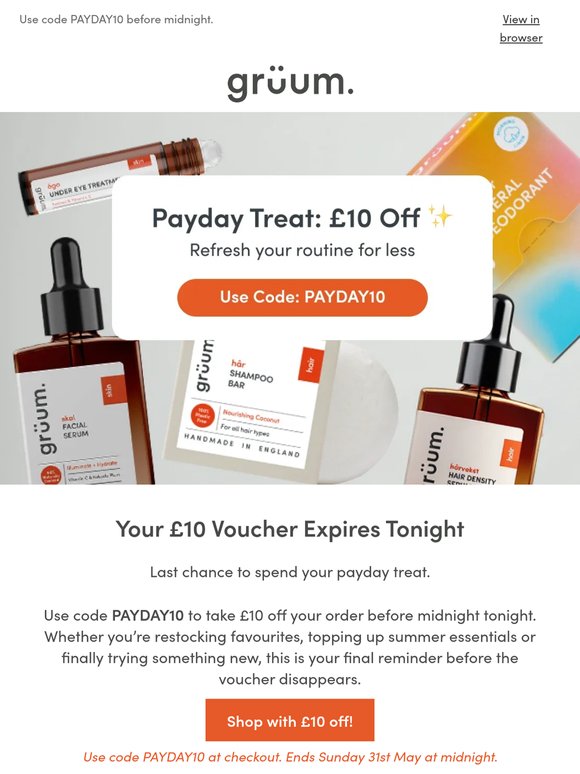 Last Chance: £10 Off Ends Tonight