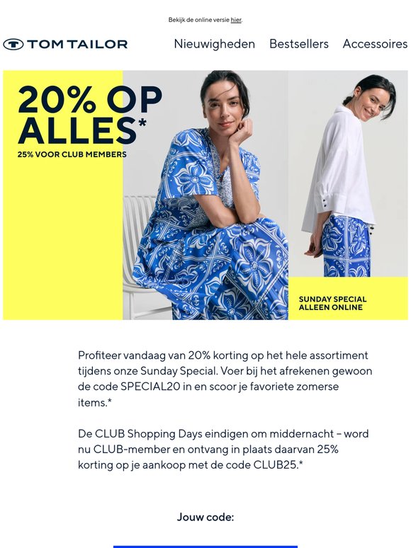 Zondagspecial: tot 25% korting – alleen vandaag! ☀️