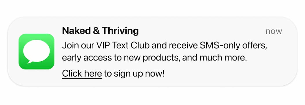 SMS sign up