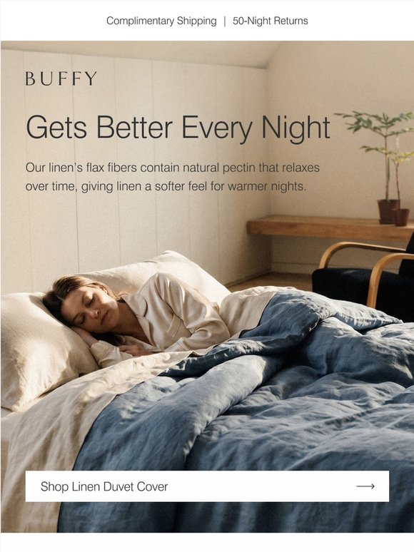 Most bedding peaks on night one. This one doesn't.