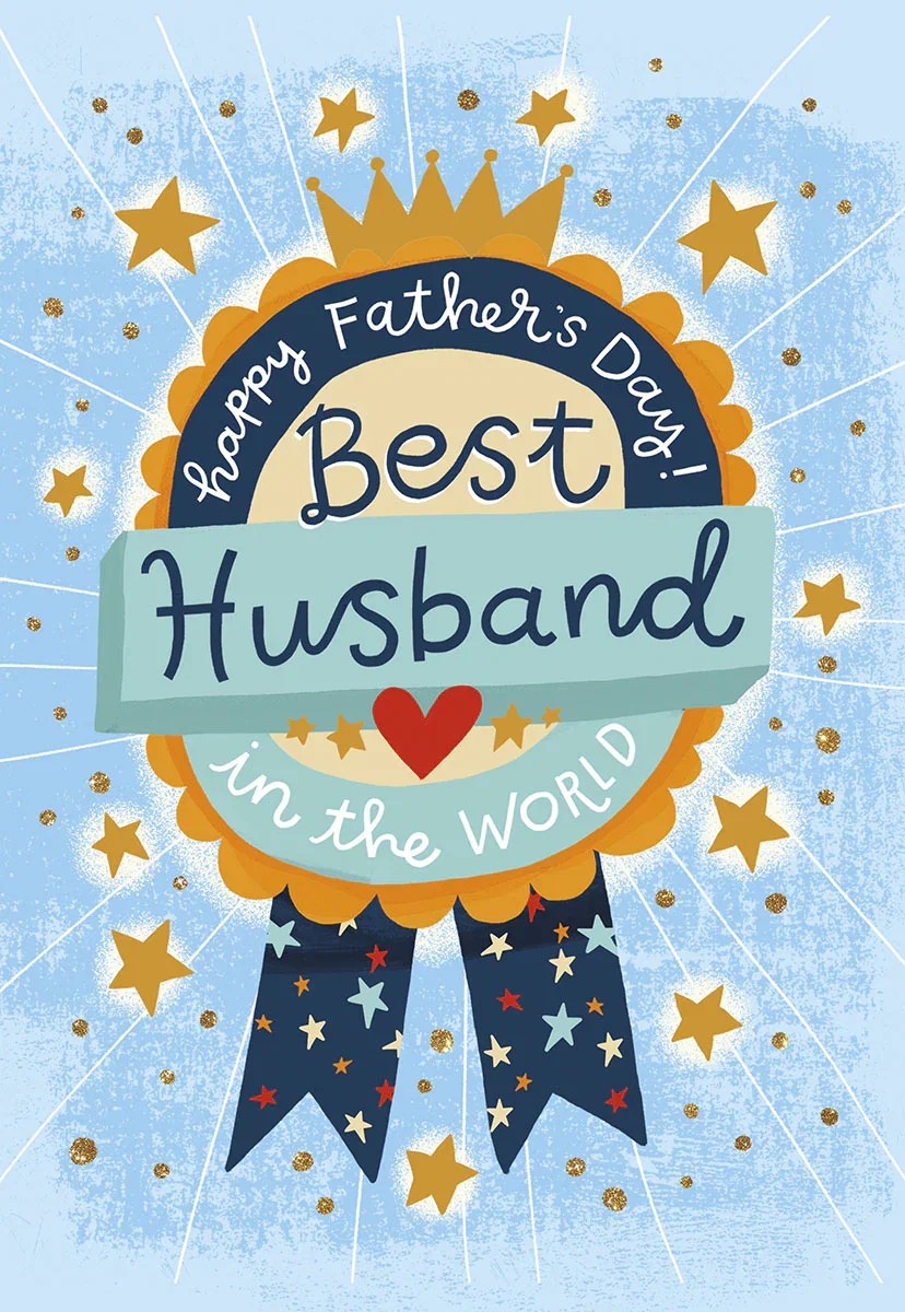 Image of Happy Father's Day Best Husband Award Greeting Card | Heartfelt Father's Day Greeting Card