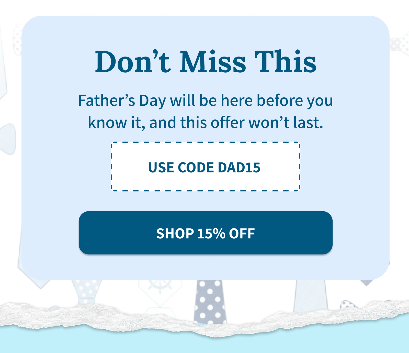 SHOP 15% OFF