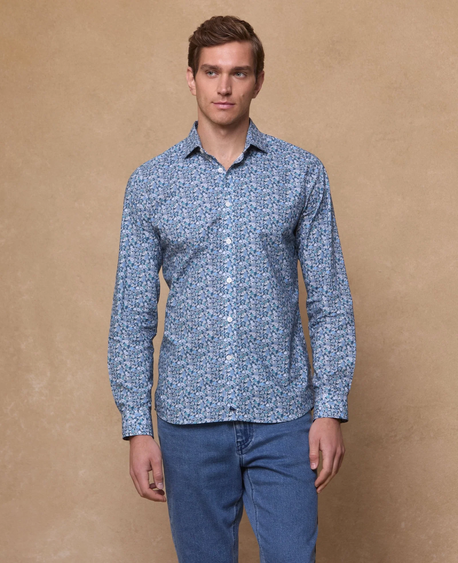 Image of Kippure Liberty Print Shirt - Blue