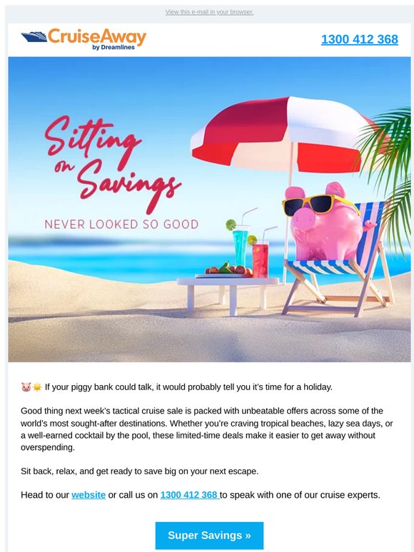 🐷 Big Savings Are Lounging Beachside