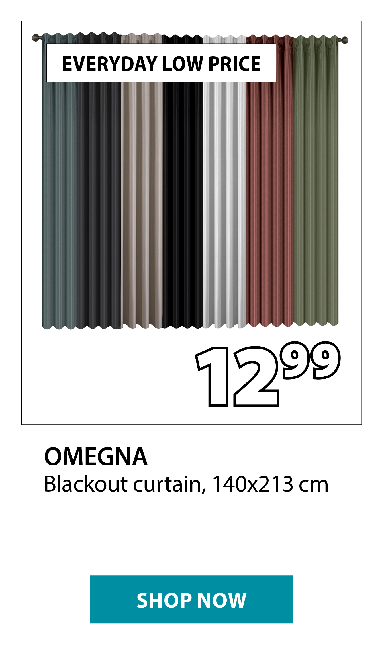 OMEGNA Blackout curtain | $12.99