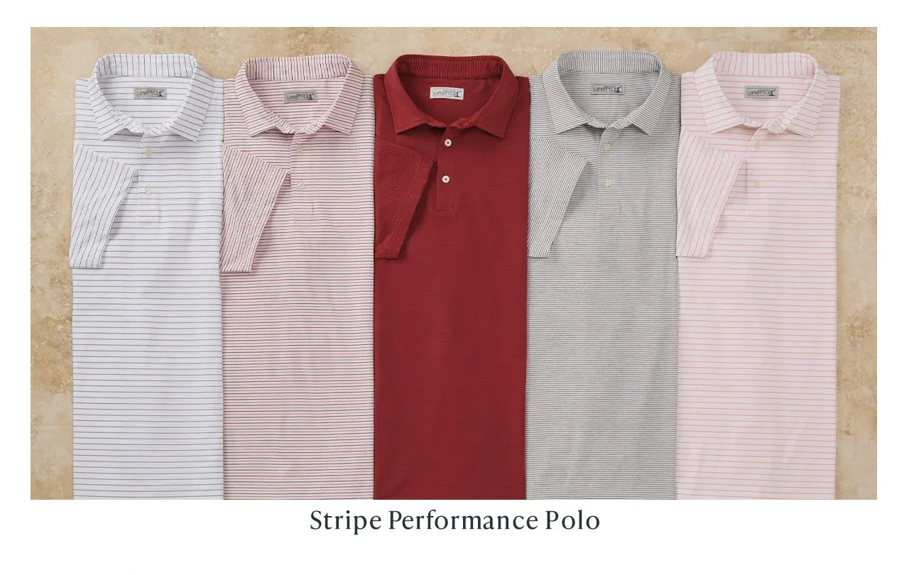 Select Westport Lifestyle shirts — striped polos