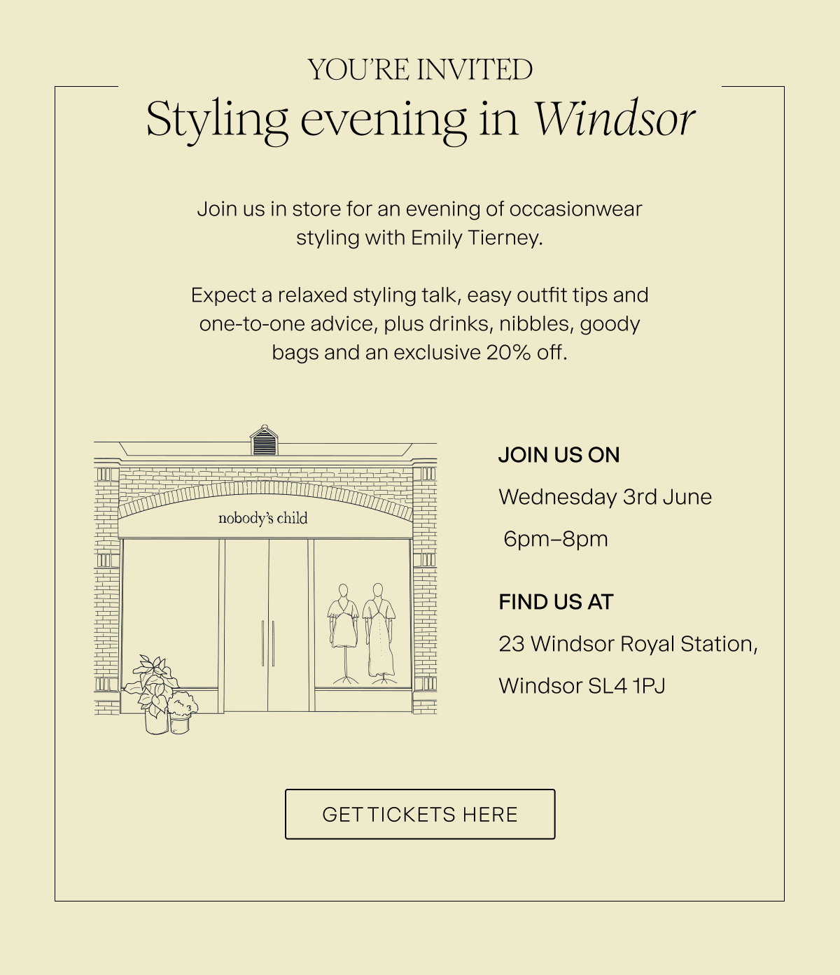 Windsor Occasionwear Styling Evening with Emily Tierney