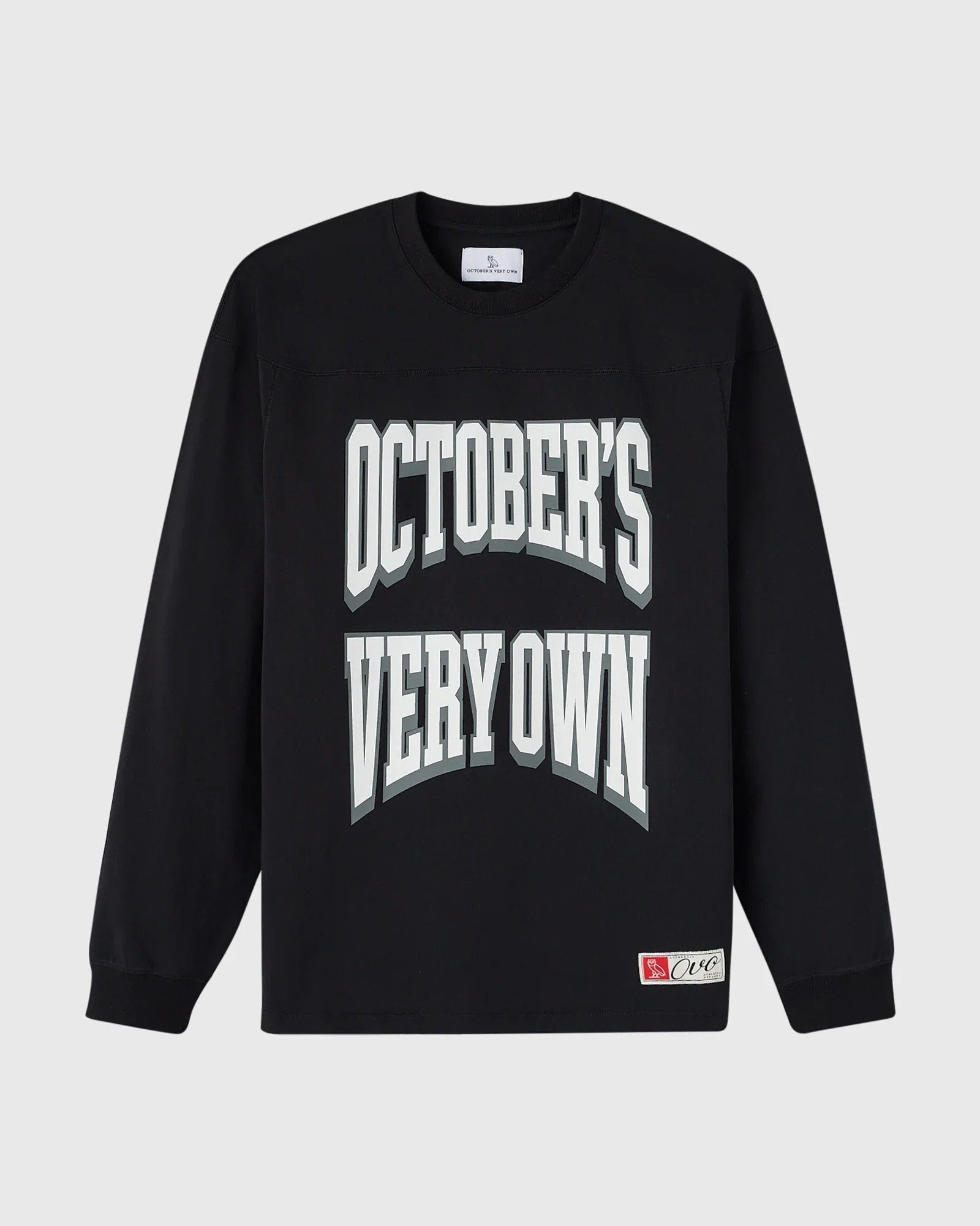 Image of Heritage Long-Sleeve Football Tee - Black