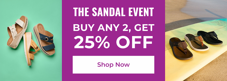 The Sandal Event | Buy Any 2, Get 25% Off | Shop Now
