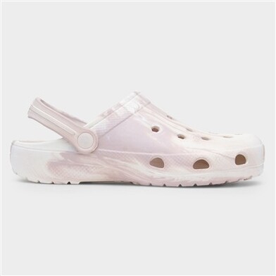 Womens Cream Marble Slip On EVA Clog
