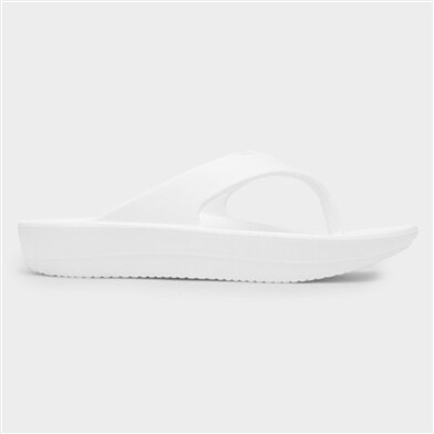 Womens White Toe Post EVA Sandal