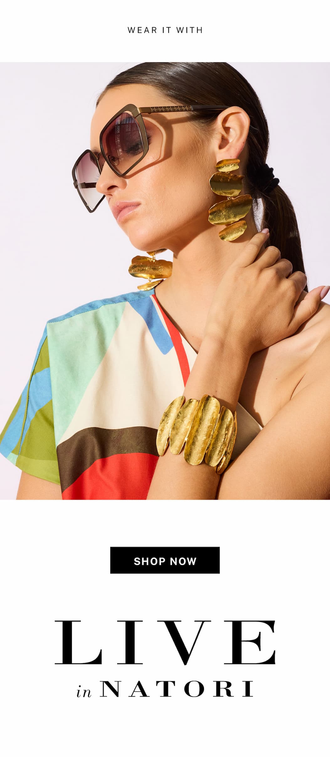 Wear it with sunglasses. 