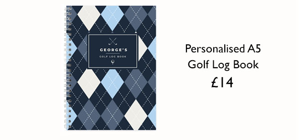 Personalised A5 Golf Log Book