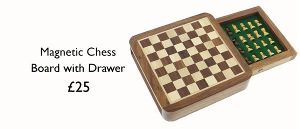 Magnetic Chess Board with Drawer