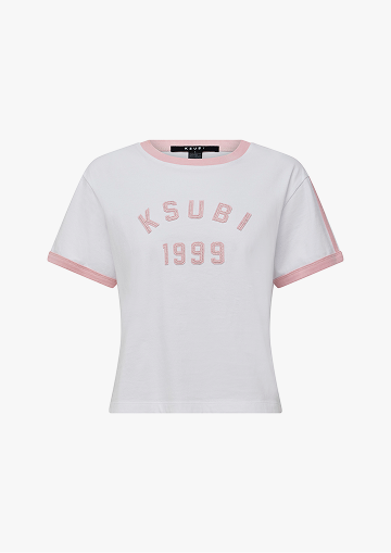 VARSITY SHRUNKEN TEE WHITE QUARTZ
