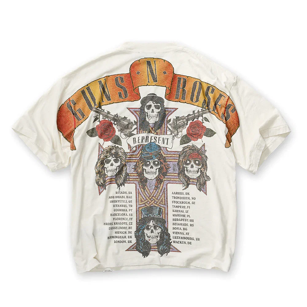Image of Guns N Roses X Represent Tour SS Tee - Flat White
