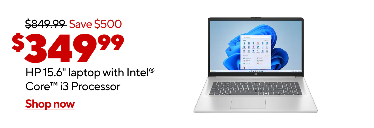 AD: ($479.99) HP 15.6 Intel Core i3 Laptop (Reg: $799.99, Save $320)