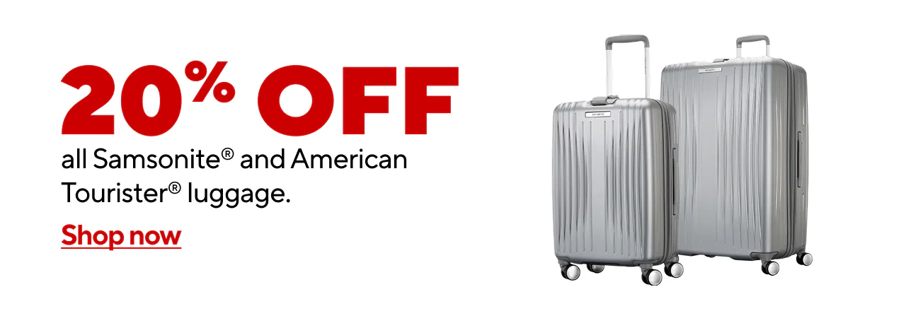 20% off all Samsonite luggage