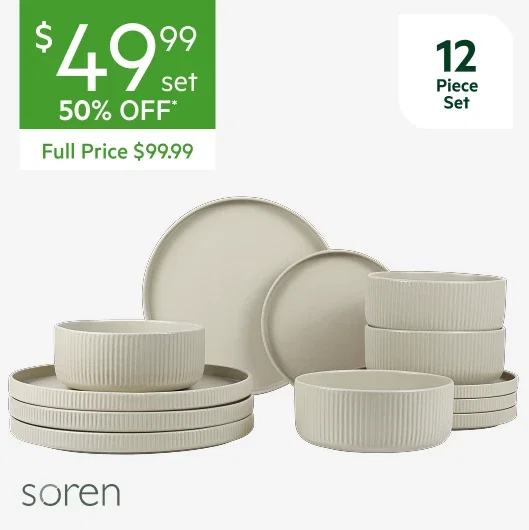 SOREN Brighton 12 Piece Dinner Set