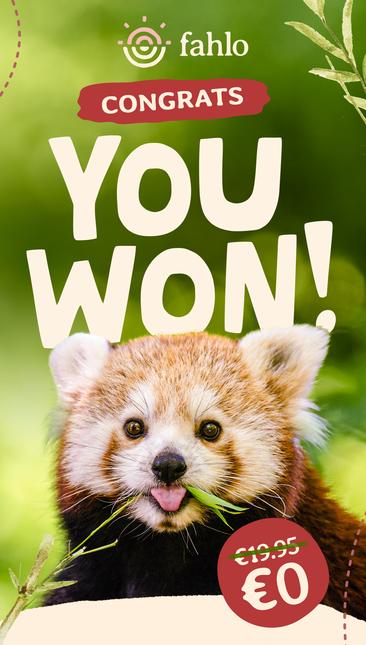 Congratulations you won! Claim your free Dash Bracelet now!