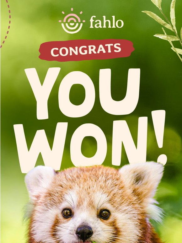 Congrats, You Won! 🎉🐾