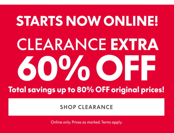 60% Off Clearance