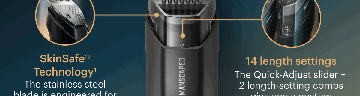 Skinsafe® Technology1 with 14 length settings