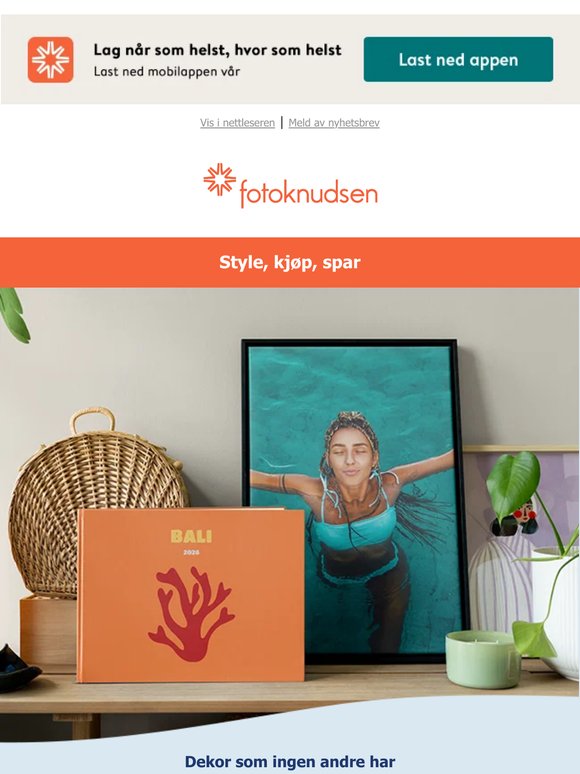 40% på fotobøker og veggdekor 📸