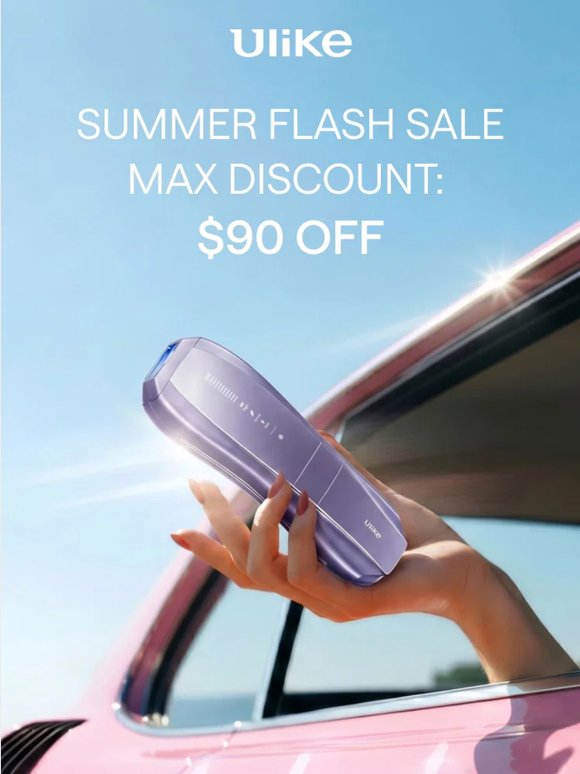 ⚠️ Summer Flash: Our biggest $90 discount expires tonight.