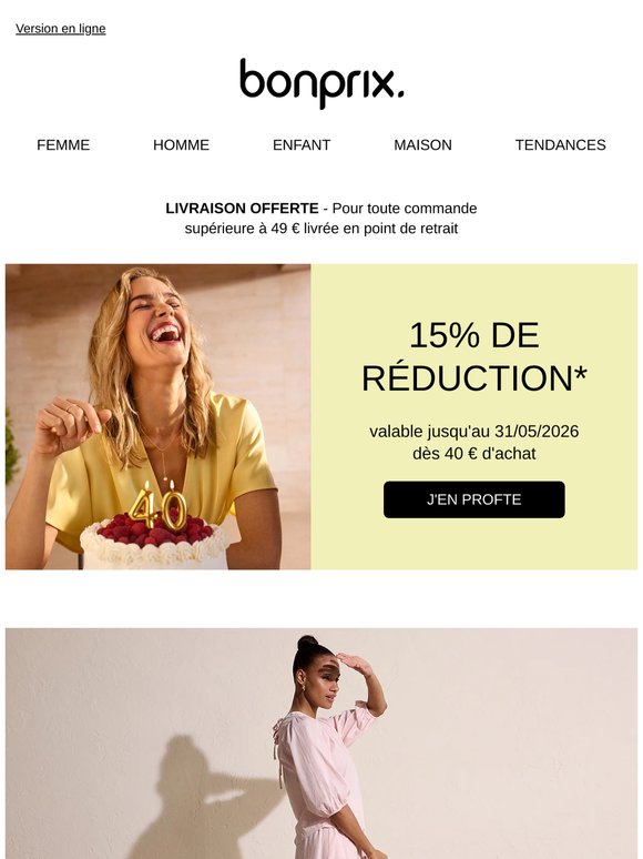 Dernière chance : 15% de réduction
