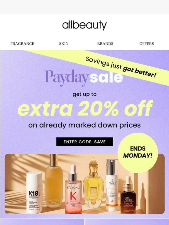 Payday Sale | Fragrance Up to 45% Off