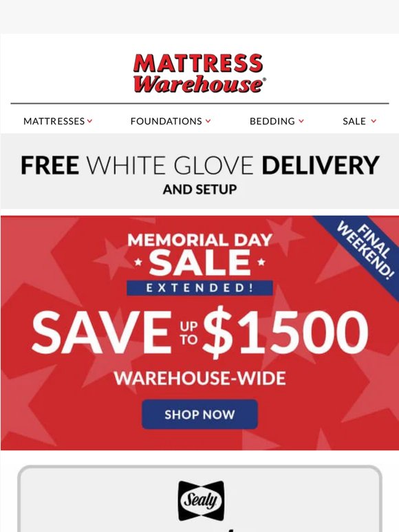 🌟 Sealy Savings: Up to $750 Off!