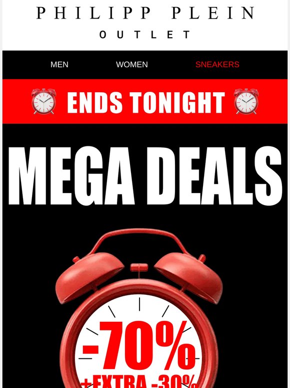 ENDS TONIGHT ⏰ Up to -70% + Extra 30%