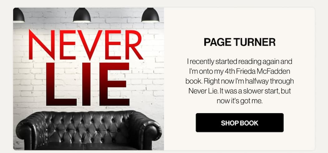 Shop Never Lie Book