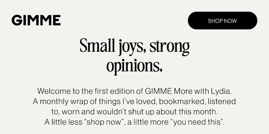 Small joys, strong opinions.