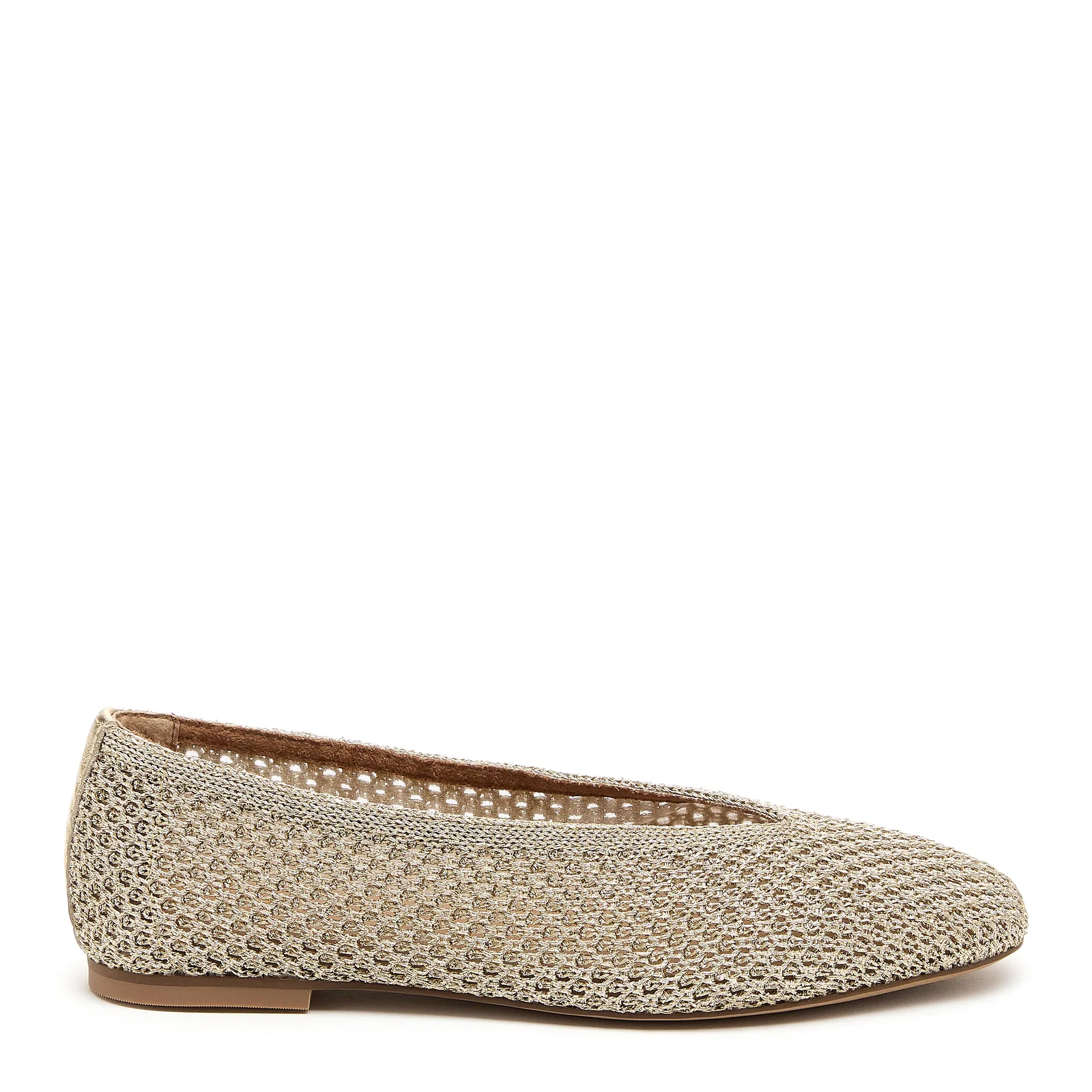 Image of Freya Gold Mesh Ballet Flats