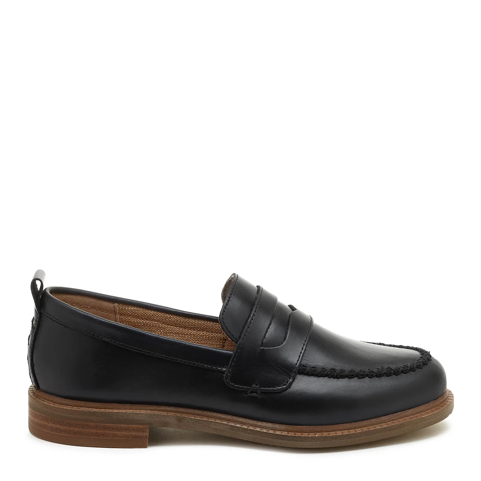 Image of Lens Black Glossy Leather Loafers