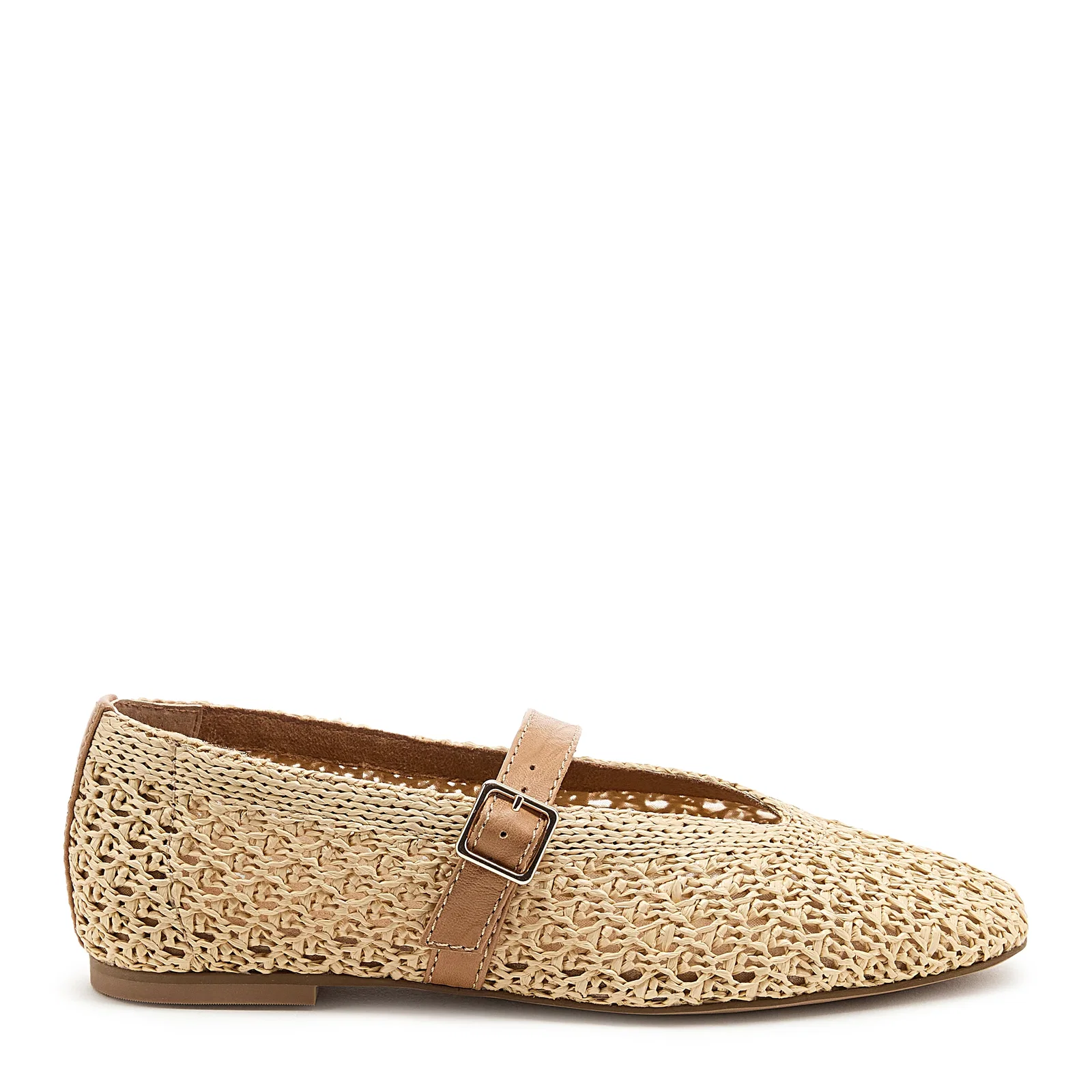 Image of Freya Natural Mary Jane Ballet Flats