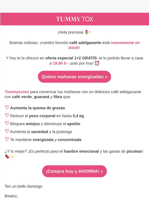 ¡Atención! ¡De vuelta en stock!