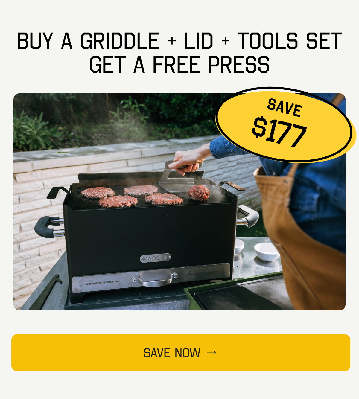 Buy A Griddle, Get A Free Press - While Supplies Last - Save Now