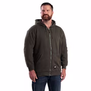 Berne Heritage Thermal-Lined Full-Zip Hooded Sweatshirt - Dark Brown