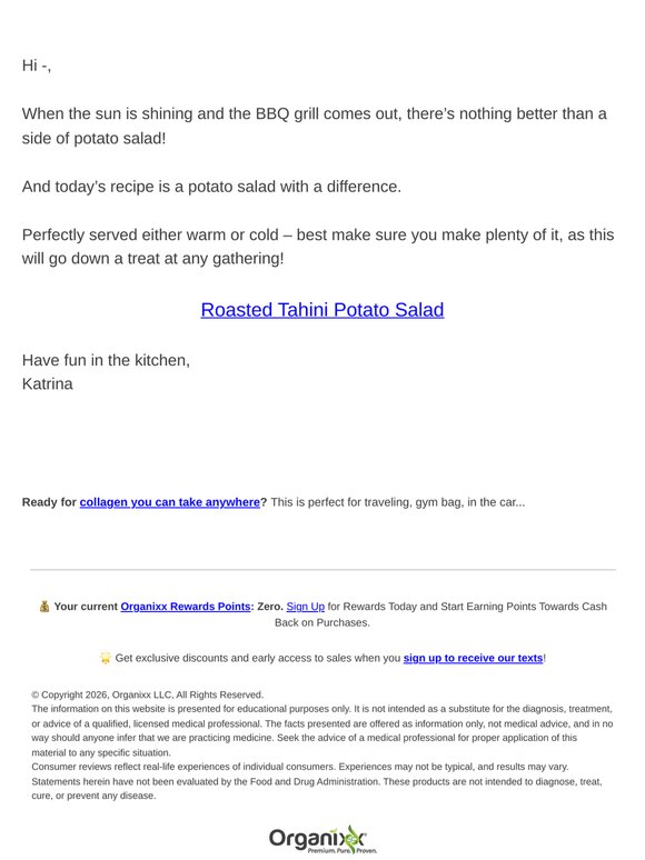 Roasted Tahini Potato Salad 🥗